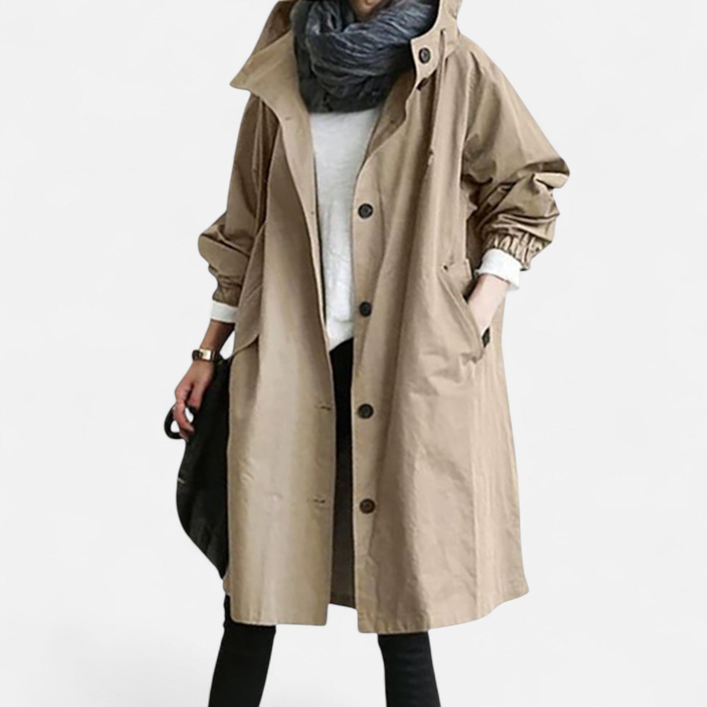 Manteau de mi-saison pratique avec capuche