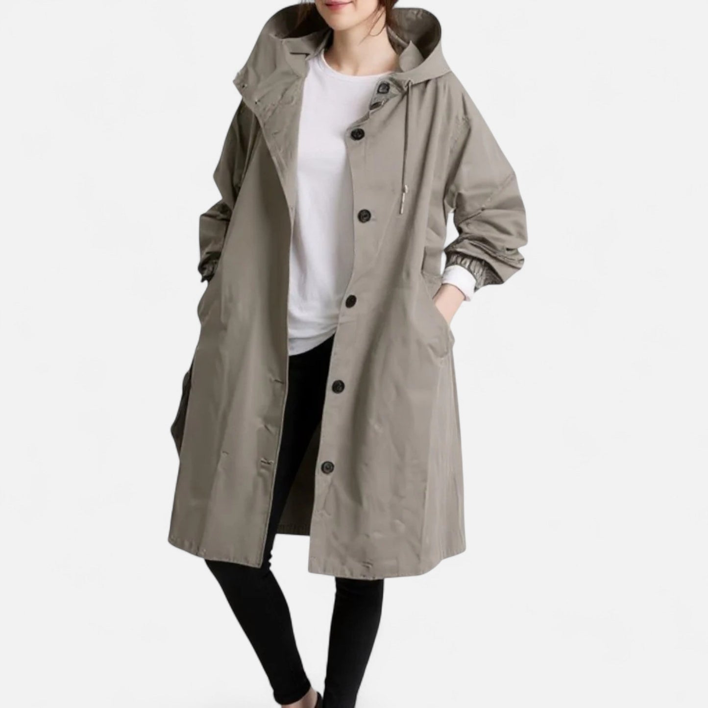 Manteau de mi-saison pratique avec capuche