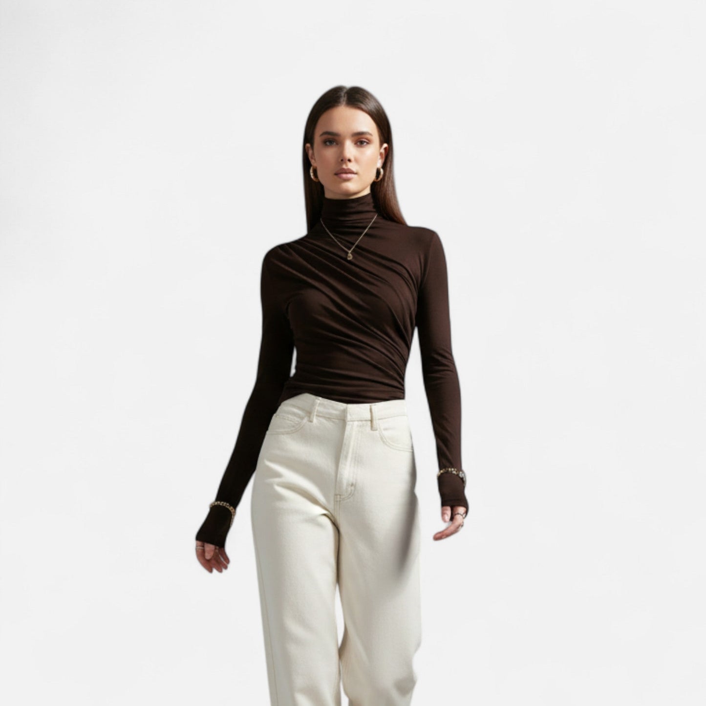 Elegante Blusen Damen Stehkragen Modell - IdealeKleiden