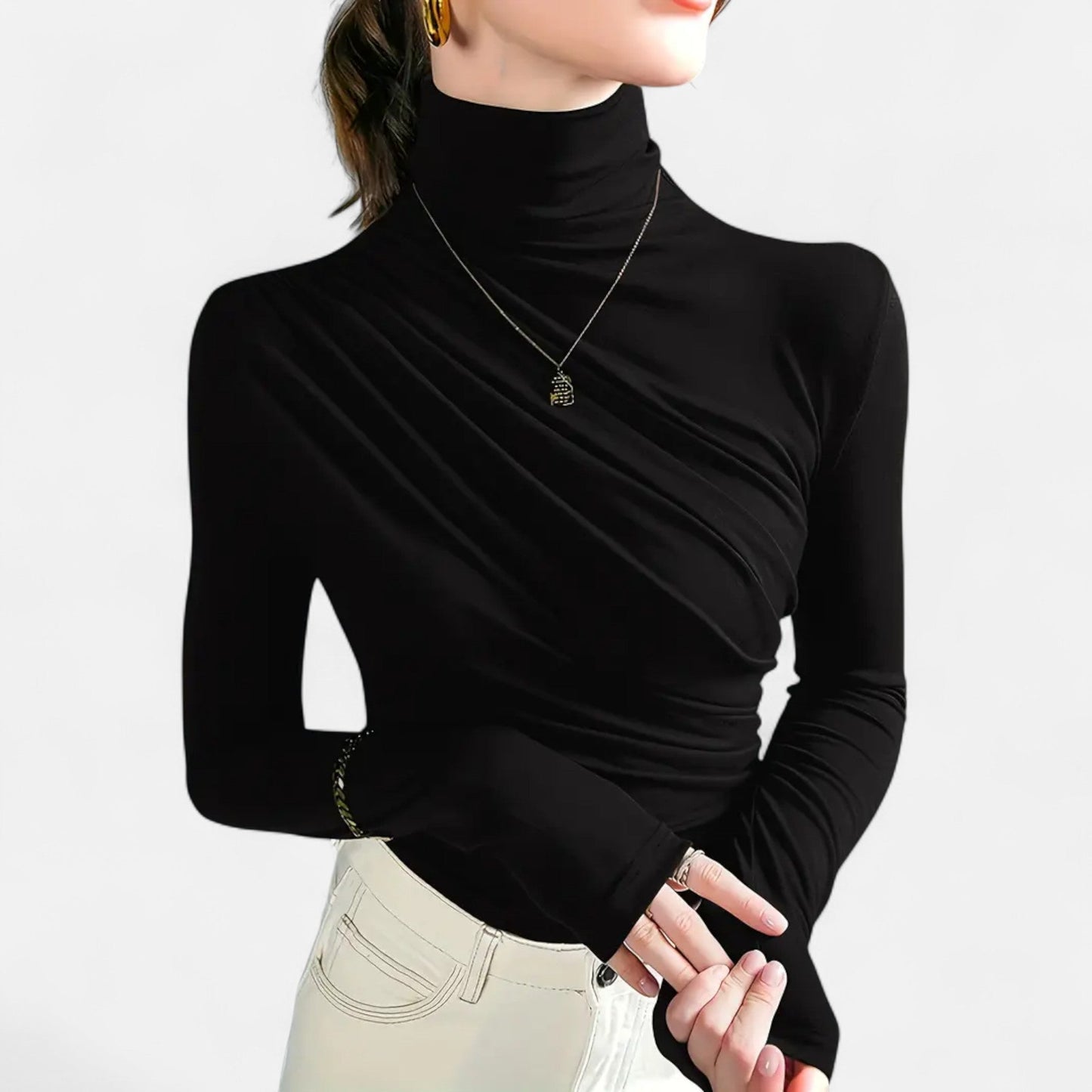 Chemisier Élégant Femme Col Montant Modèle