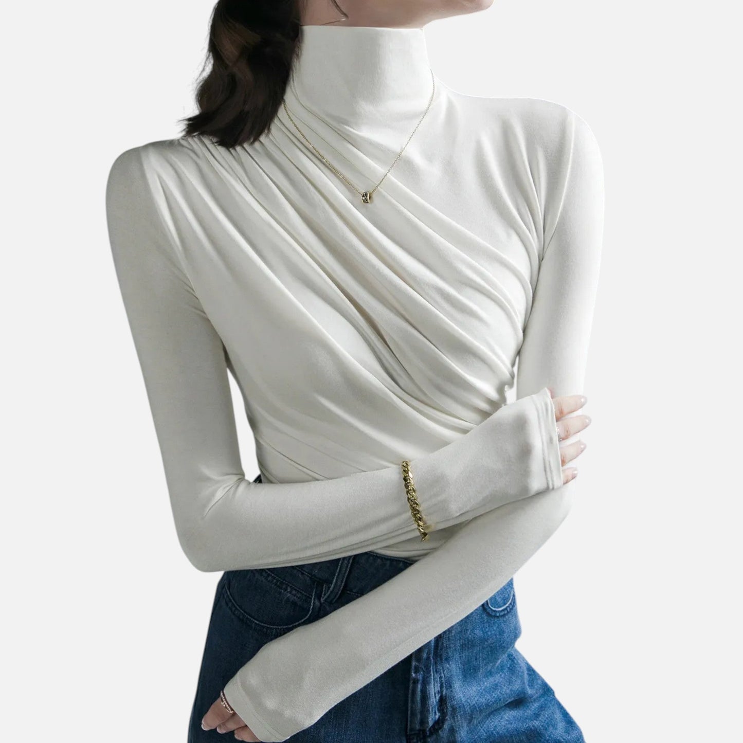 Chemisier Élégant Femme Col Montant Modèle