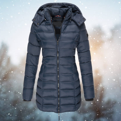 Winterjacke Damen Daunenfutter Kapuze - IdealeKleiden