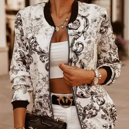 Veste d'été femme à motif floral légère