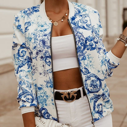 Veste d'été femme à motif floral légère