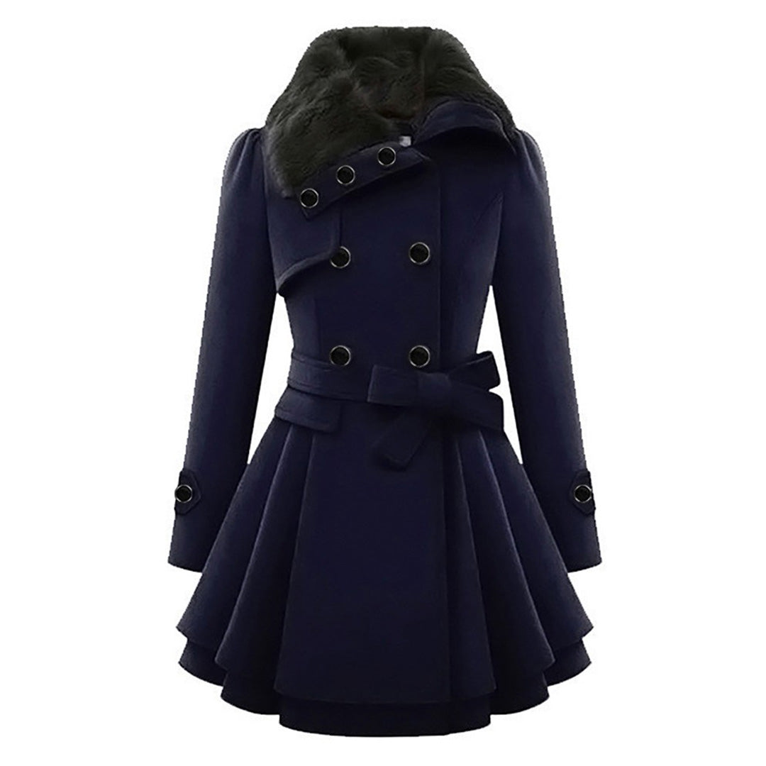 Trench-coat élégant en laine pour femme