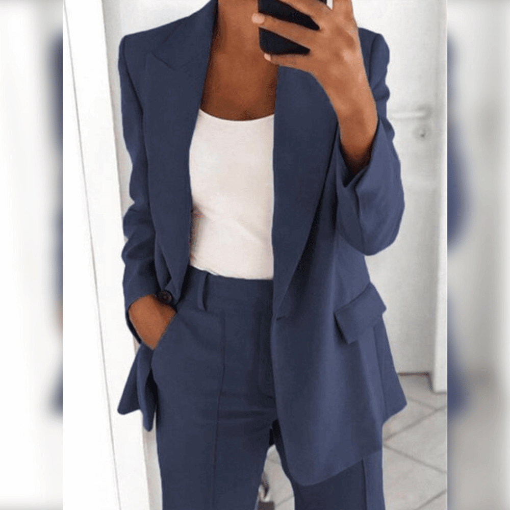 Blazer élégant femme coupe ajustée