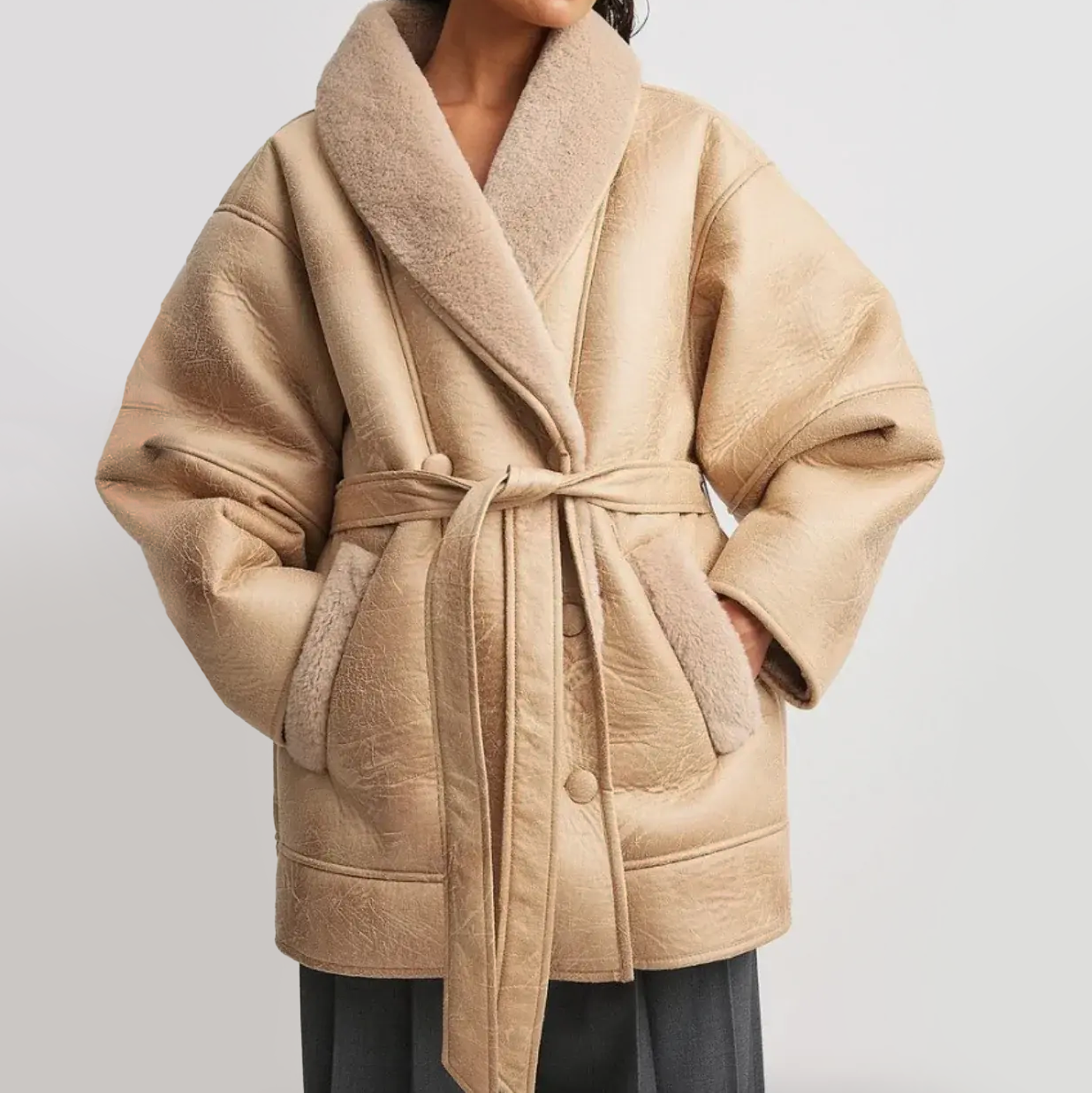 Stylische Winterjacke Maßanfertigung Eleganz - IdealeKleiden