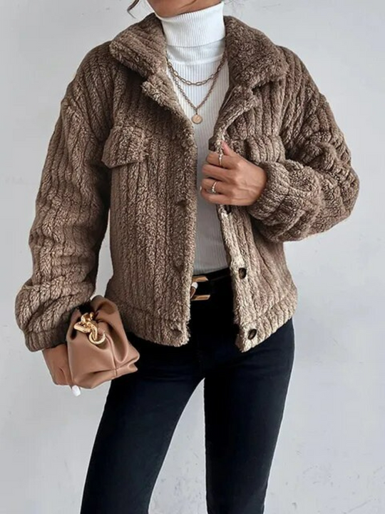 Veste en fausse fourrure courte pour femme, mode printemps