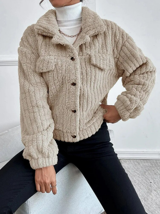 Veste en fausse fourrure courte pour femme, mode printemps