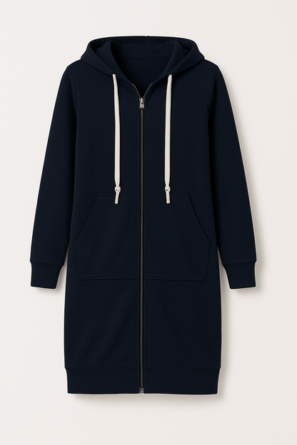 Sweat à capuche zippé décontracté