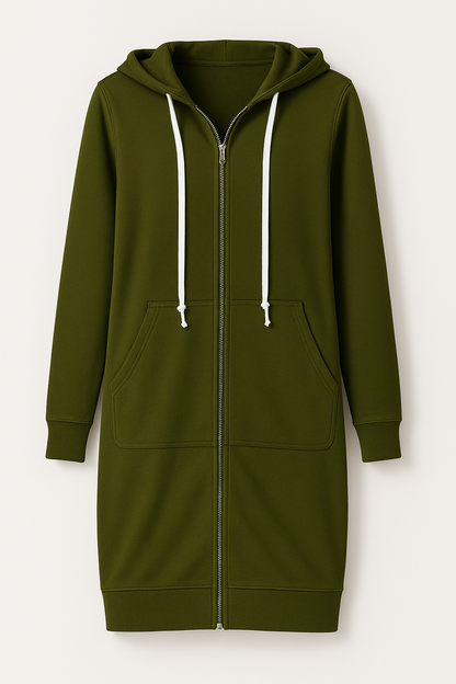 Sweat à capuche zippé décontracté