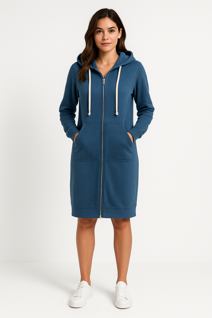 Bequeme Freizeit Hoodie Zip-Up - IdealeKleiden