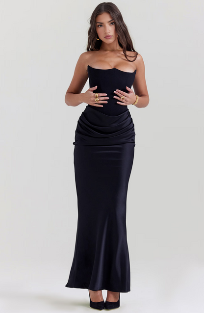 Élégante robe longue pour invitée de mariage