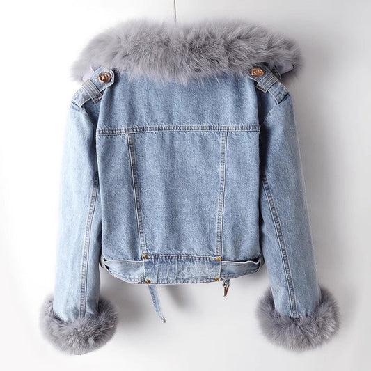 Stylischer Denim-Parka Damen - IdealeKleiden