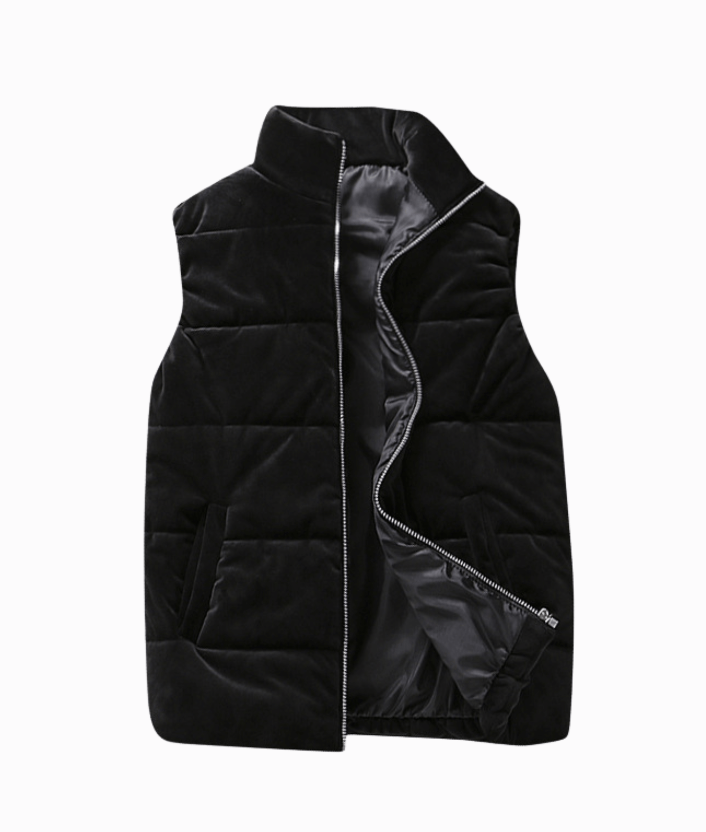 Gilet élégant pour homme, fermeture éclair, col montant