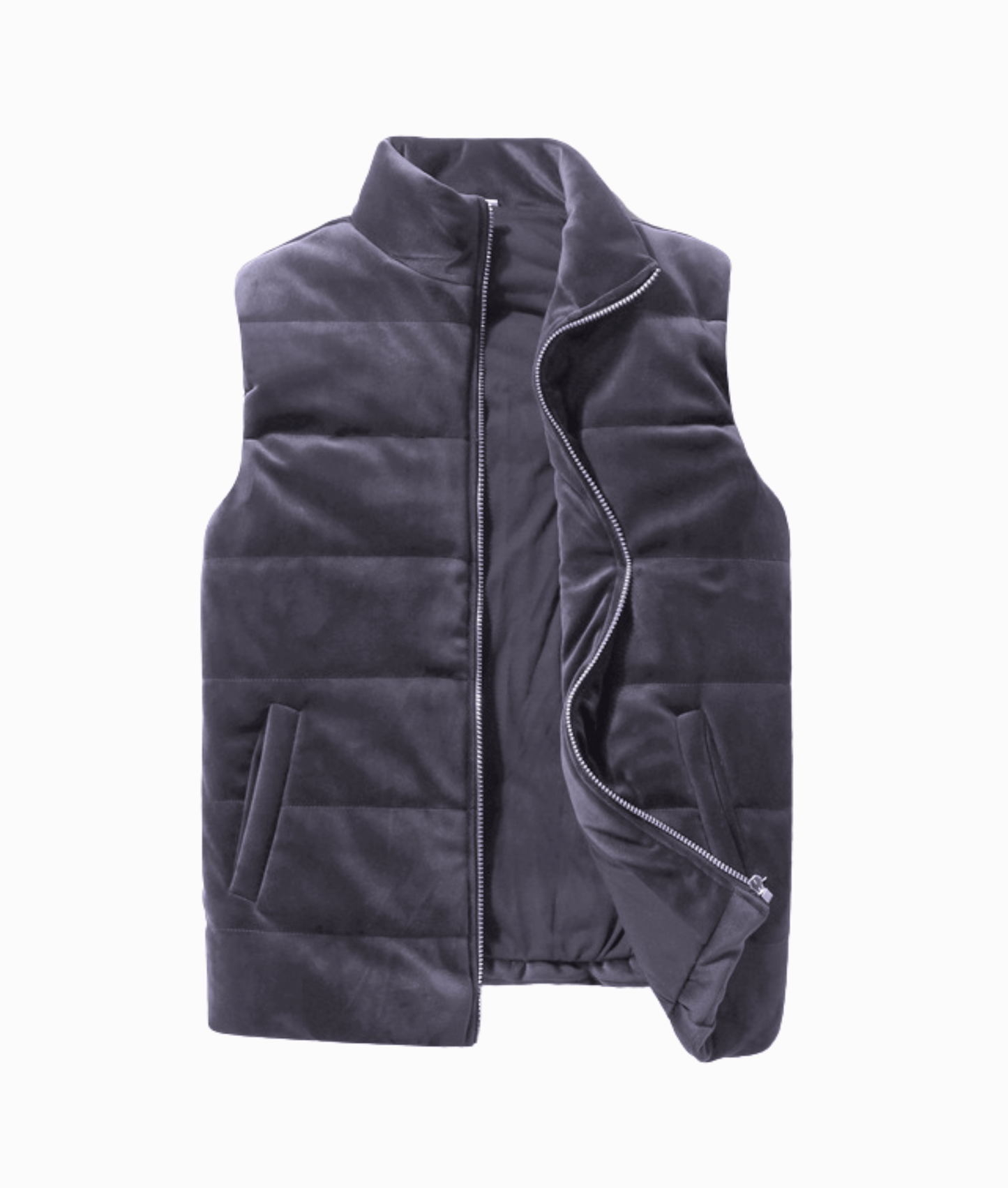 Gilet élégant pour homme, fermeture éclair, col montant