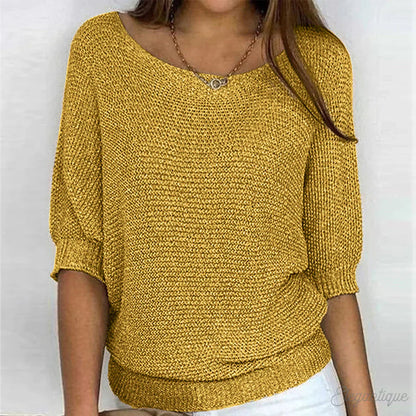 Pull élégant pour femme avec motif tricoté en croix