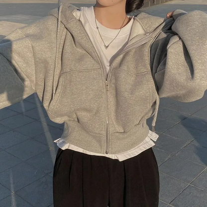 Veste à capuche douce en peluche