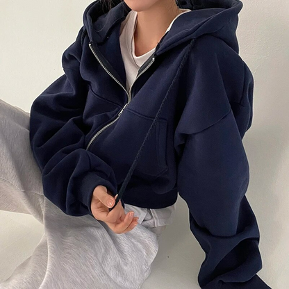 Veste à capuche douce en peluche