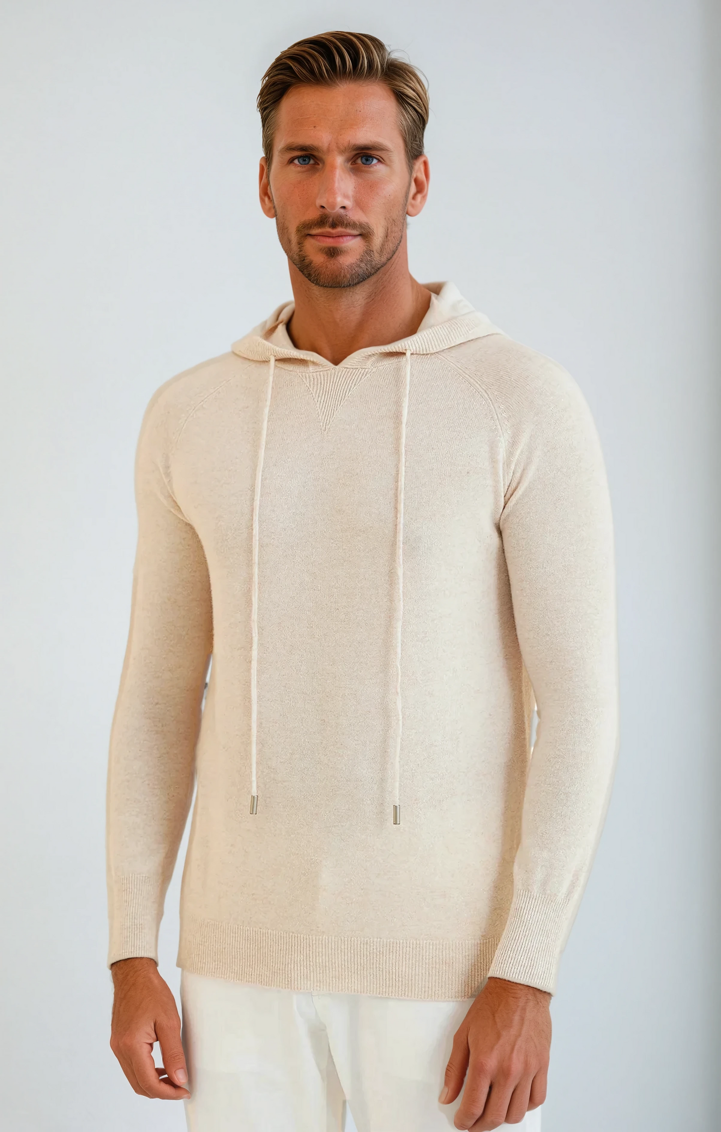 Sweat à capuche de luxe pour homme, qualité cachemire