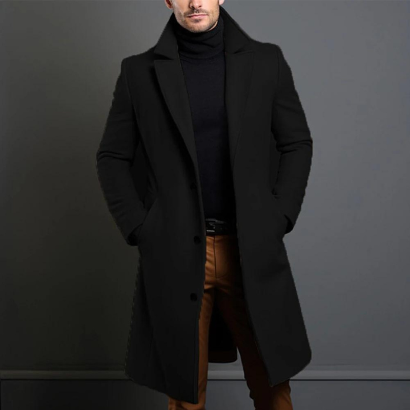 Stylischer Herren Wintermantel Lässig Modern - IdealeKleiden
