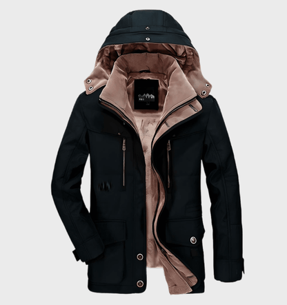 Veste d'hiver imperméable isolée chaude pour hommes