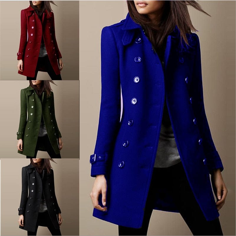 Elegante Damenjacke mit Doppelreihen-Knöpfen - IdealeKleiden