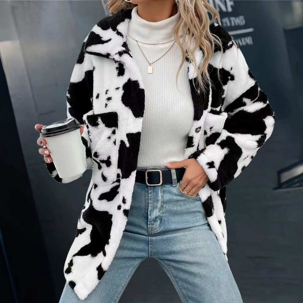 Manteau d'hiver chaud en peluche pour femme