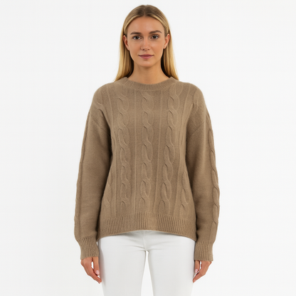 Damen Strickpullover - Weicher Winterpullover Langarm - IdealeKleiden