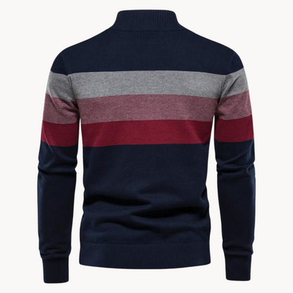 Eleganter Strickpullover Viertelreißverschluss - IdealeKleiden