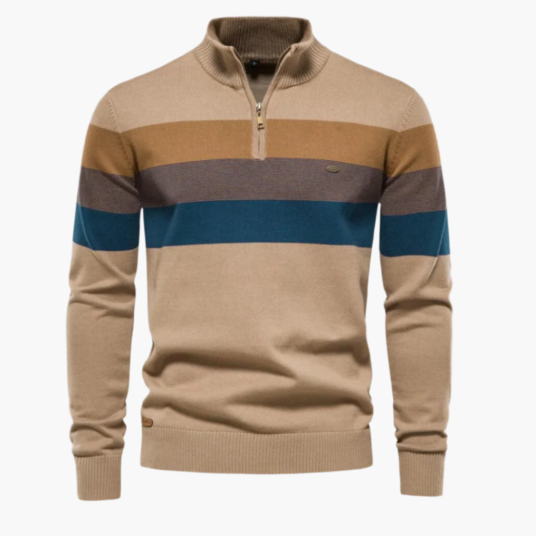 Pull en maille élégant avec quart de zip
