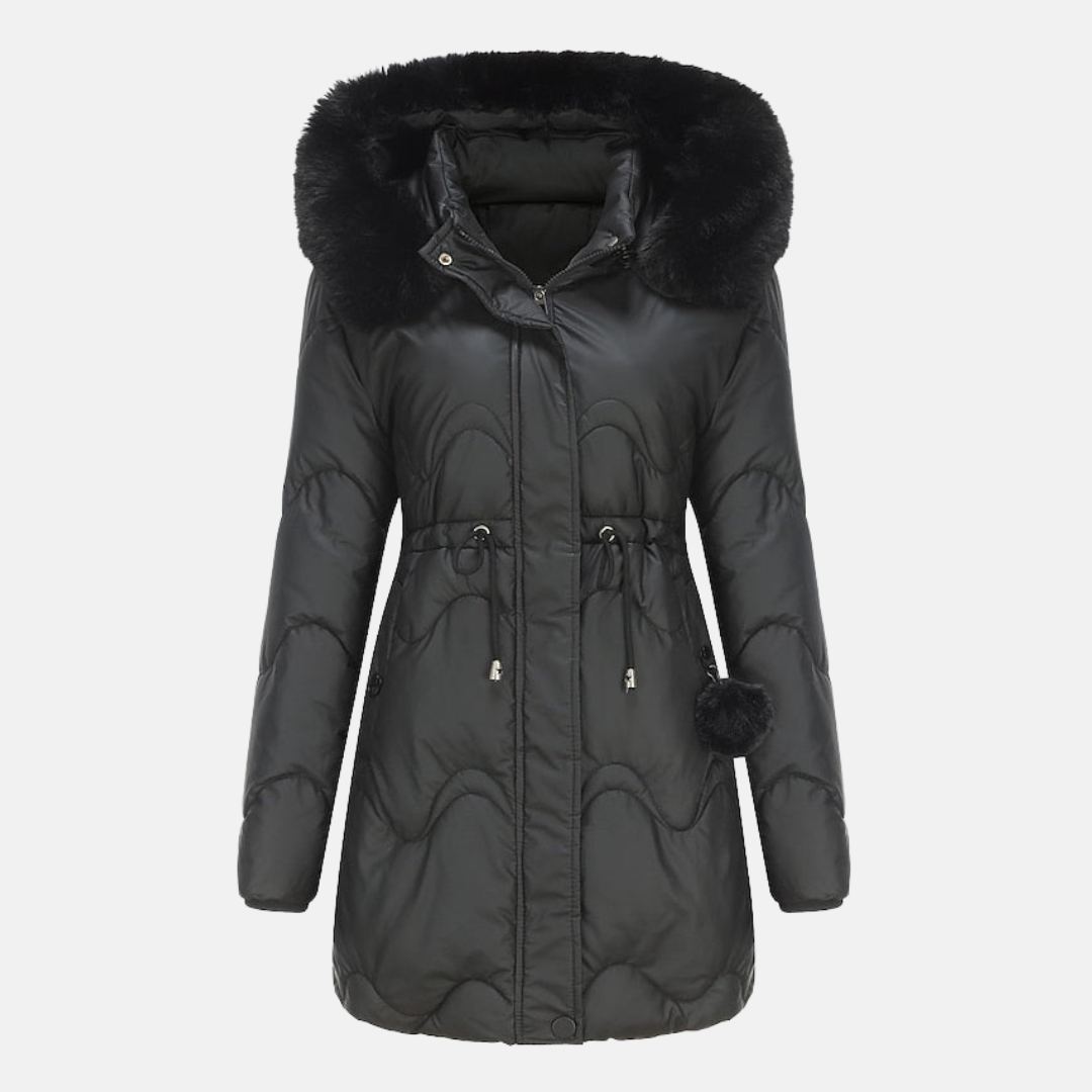 Veste de luxe en fourrure Capuche amovible