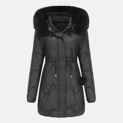 Veste de luxe en fourrure Capuche amovible