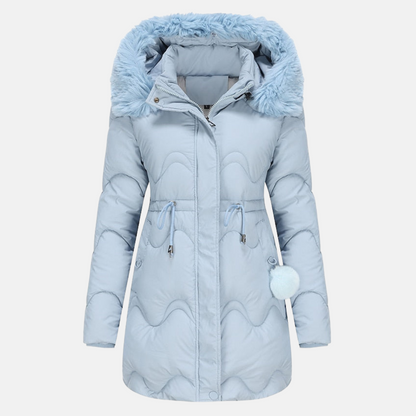 Veste de luxe en fourrure Capuche amovible