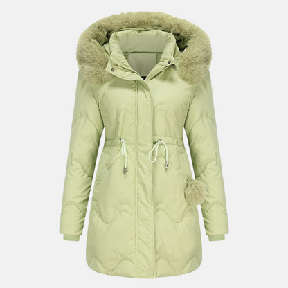 Veste de luxe en fourrure Capuche amovible