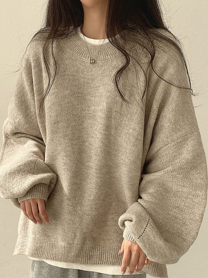 Pull oversize élégant avec encolure fendue