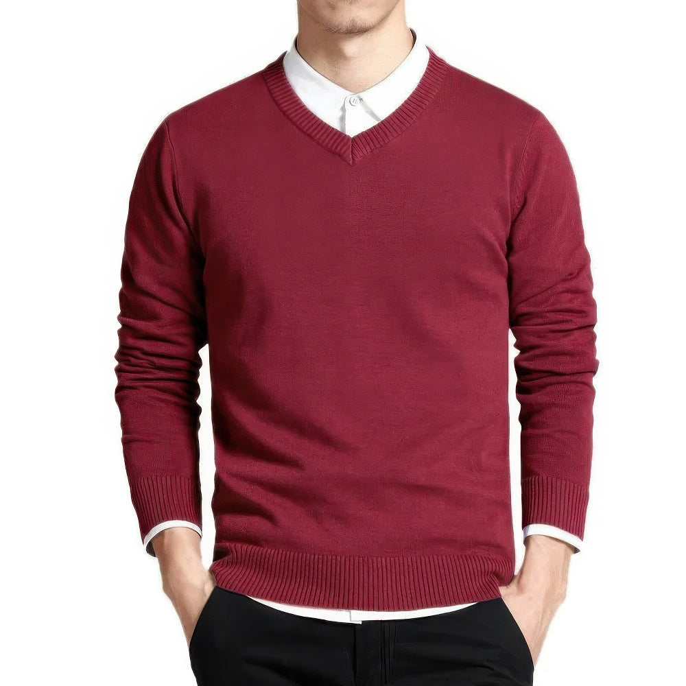 Pull pour homme col en V design élégant