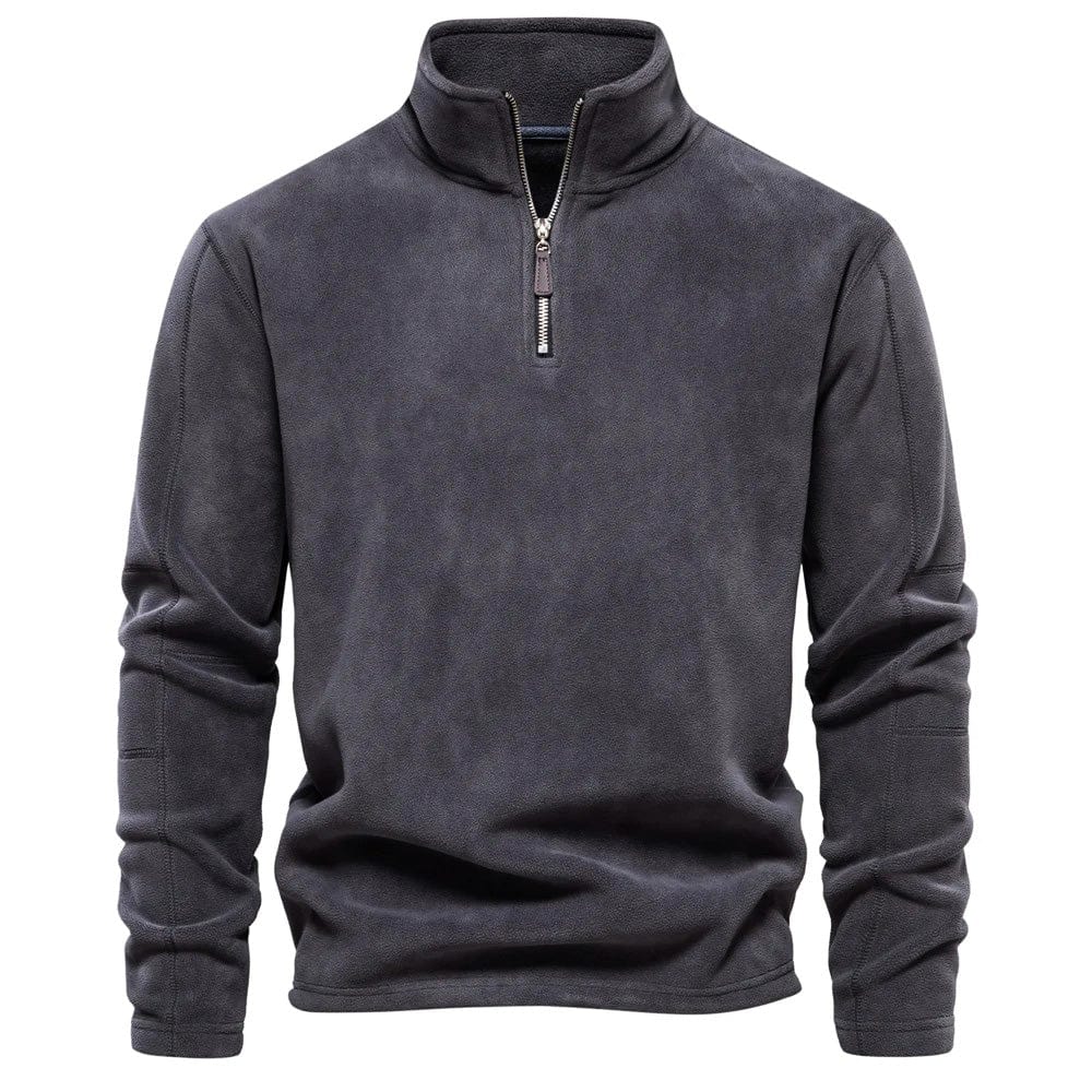 Sweat-shirt classique pour homme avec quart de zip