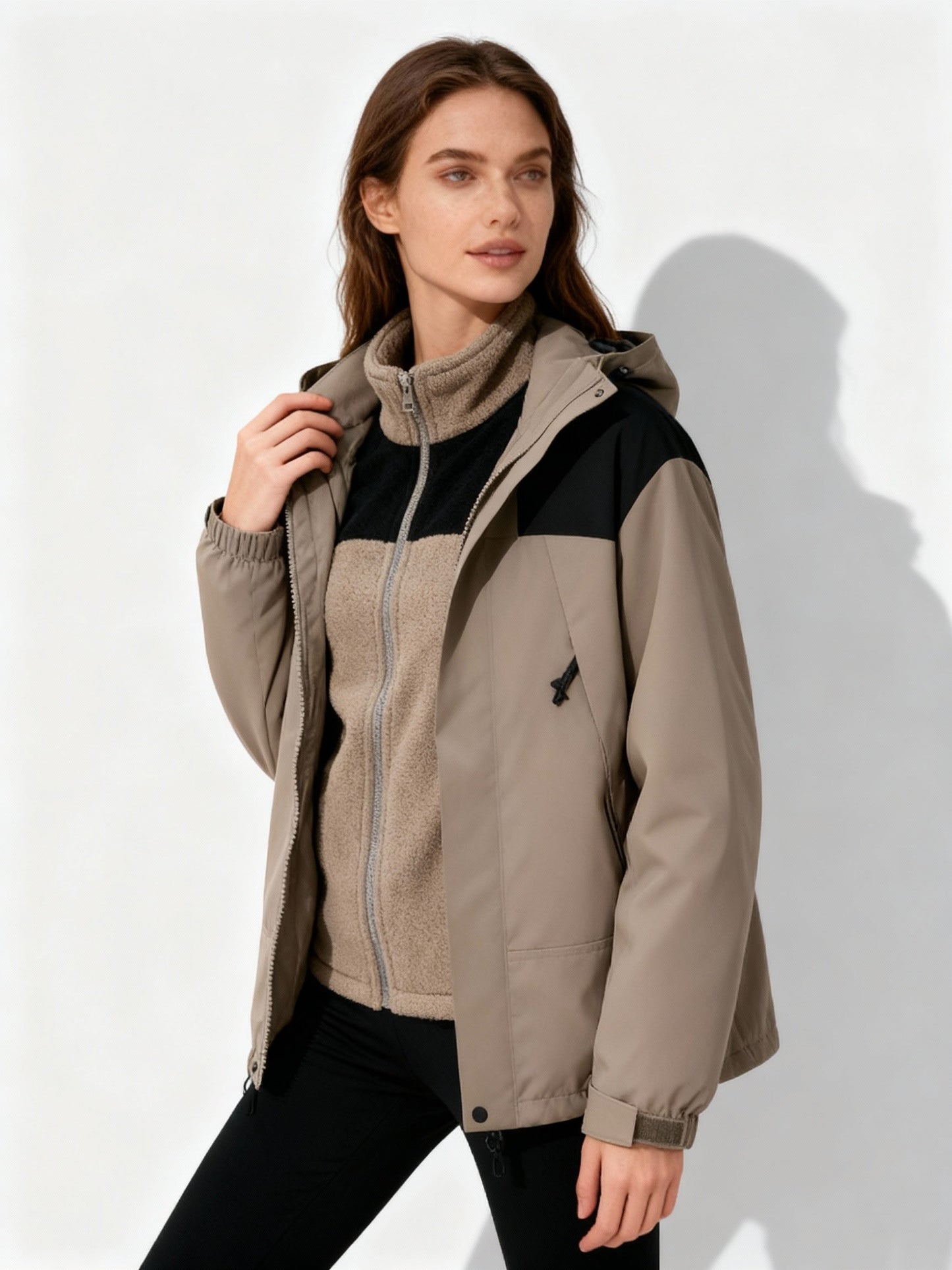 Veste polaire pratique chaude à capuche