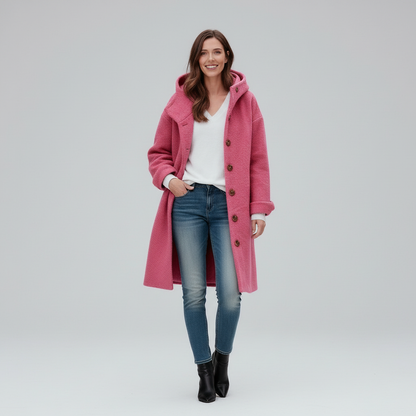 Manteau polaire à capuche pour femme