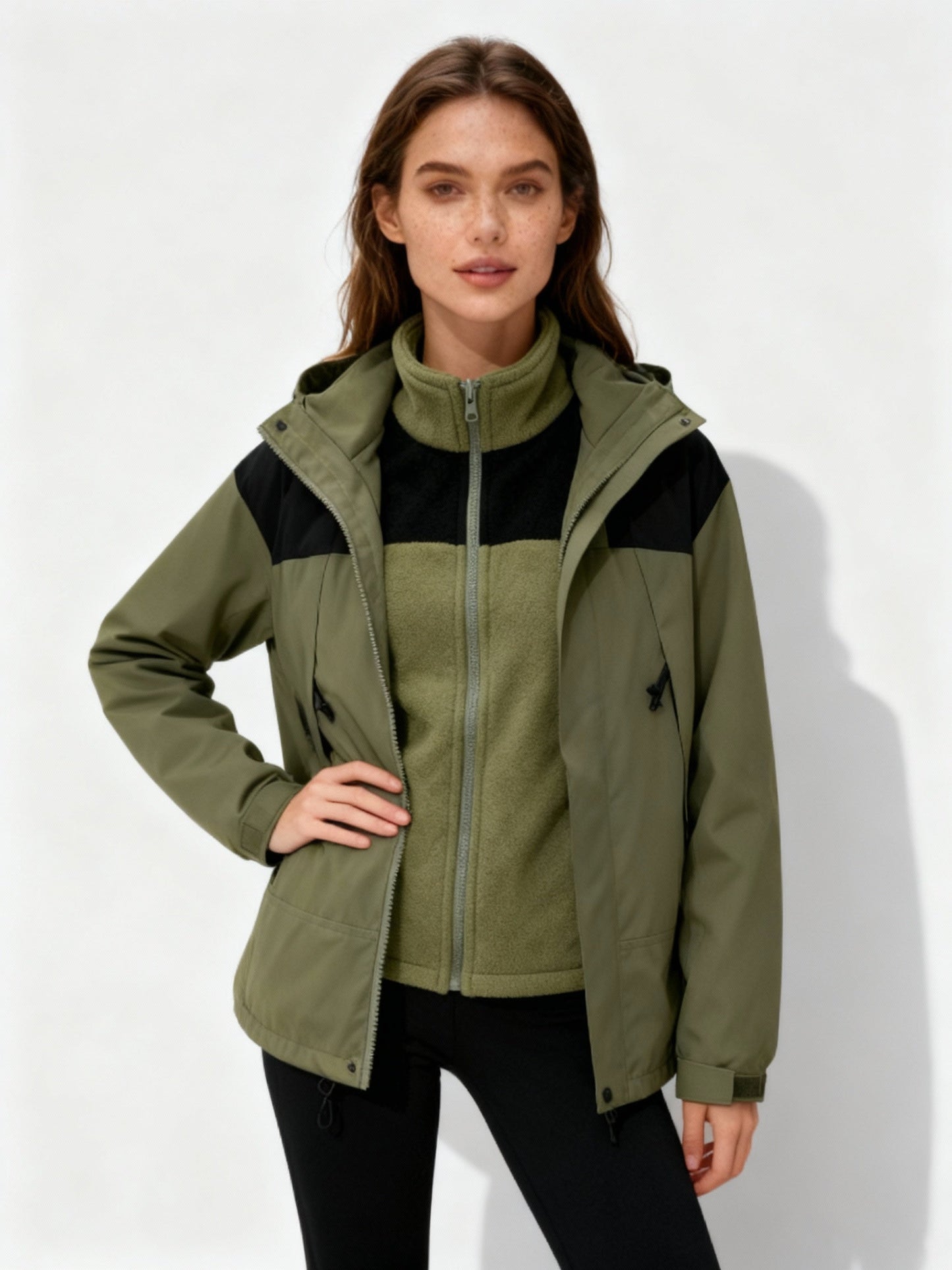 Veste polaire pratique chaude à capuche