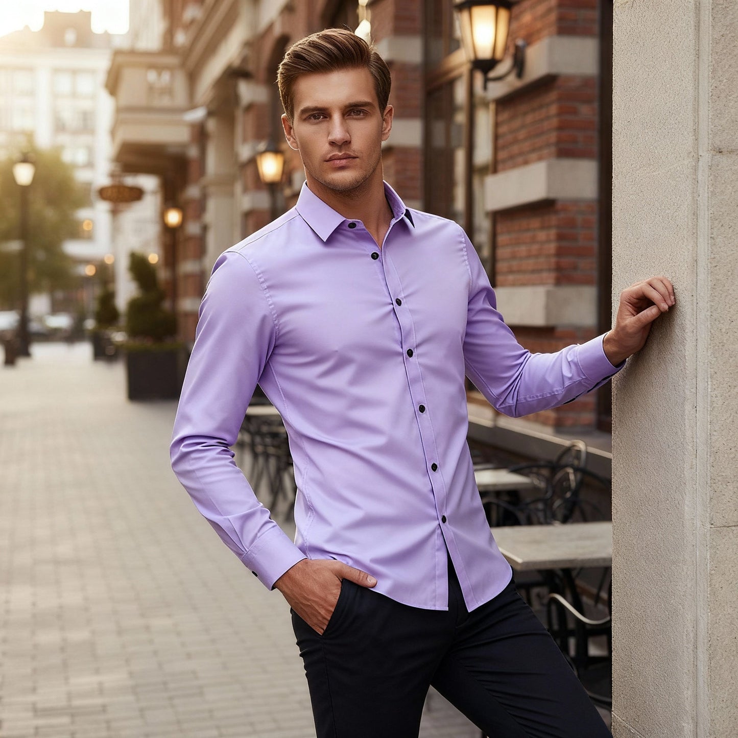Chemise stretch facile à repasser et confortable