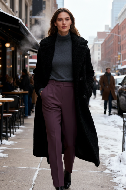 Eleganter Wintermantel Damen Vielseitig - IdealeKleiden