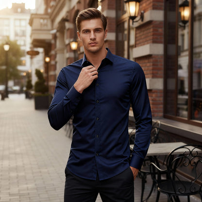 Chemise stretch facile à repasser et confortable
