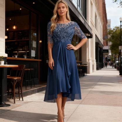 Robe midi légère d'été en mousseline