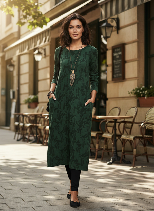 Stylisches Damen Winterkleid Lang - IdealeKleiden