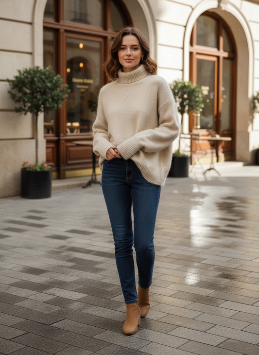 Luxus Damen Pullover Kaschmir Weich - IdealeKleiden