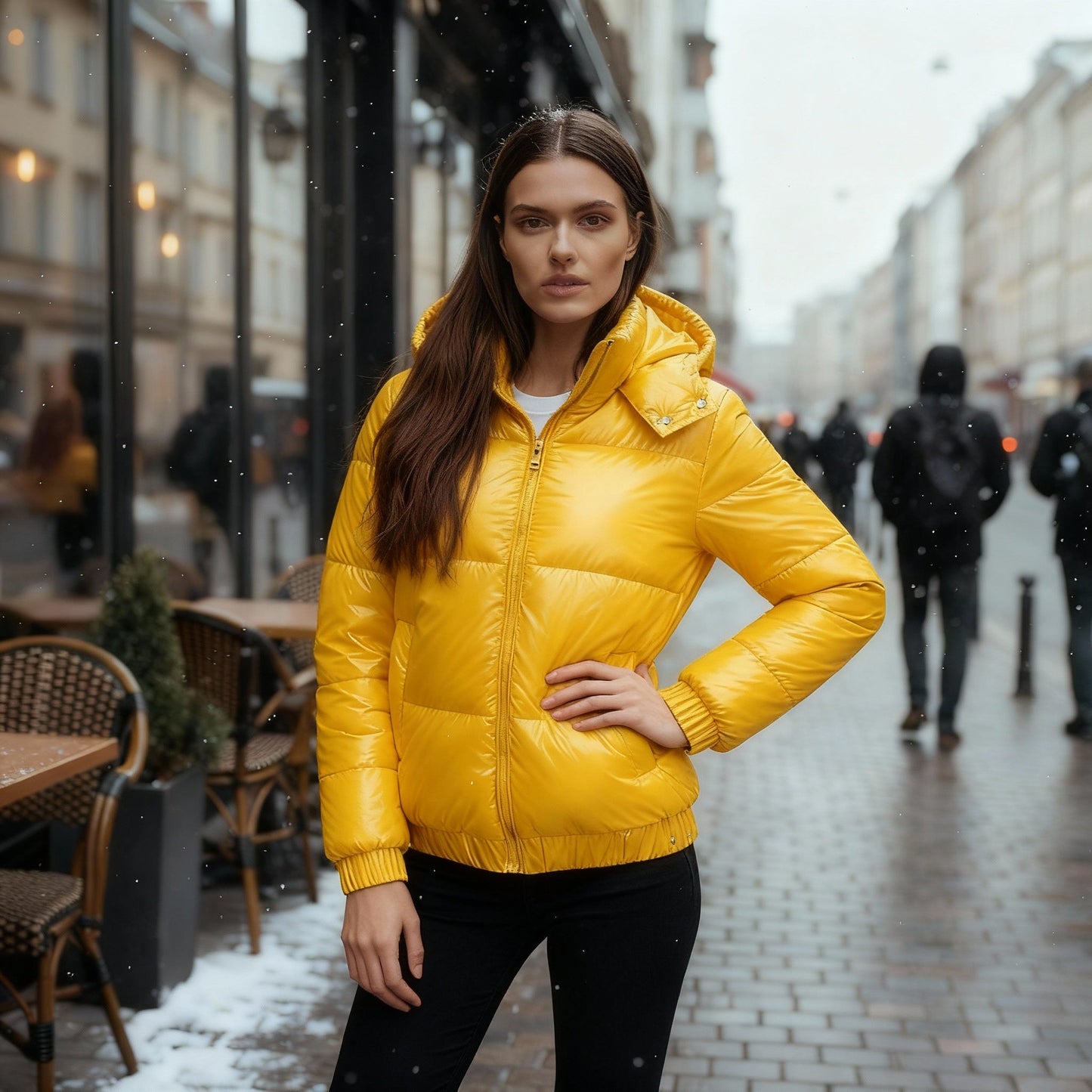 Veste d'hiver imperméable pour femme, chaude et élégante