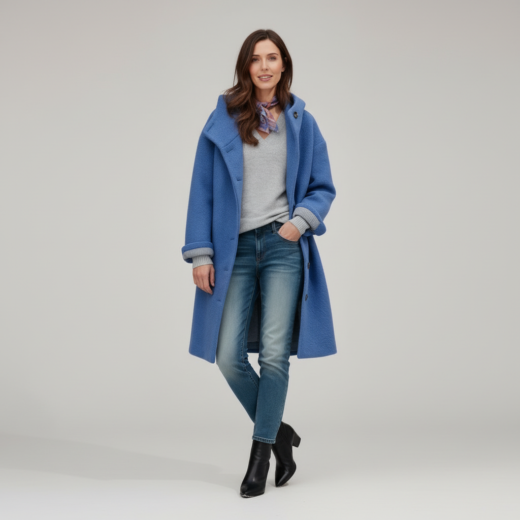 Manteau polaire à capuche pour femme