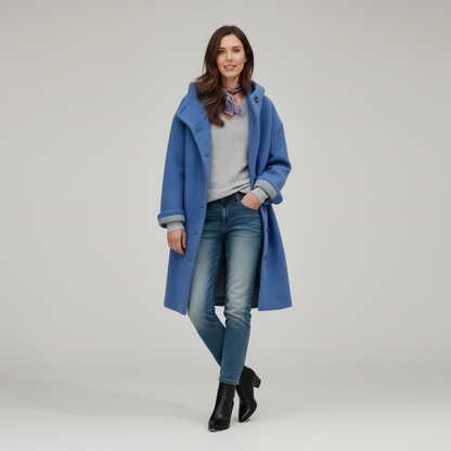 Manteau polaire à capuche pour femme
